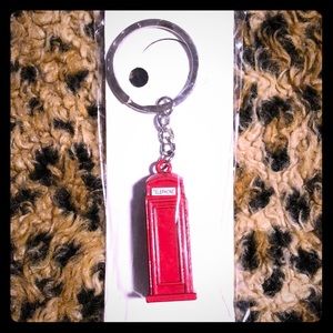 London Red Telephone Booth Keychain NEW ☎️